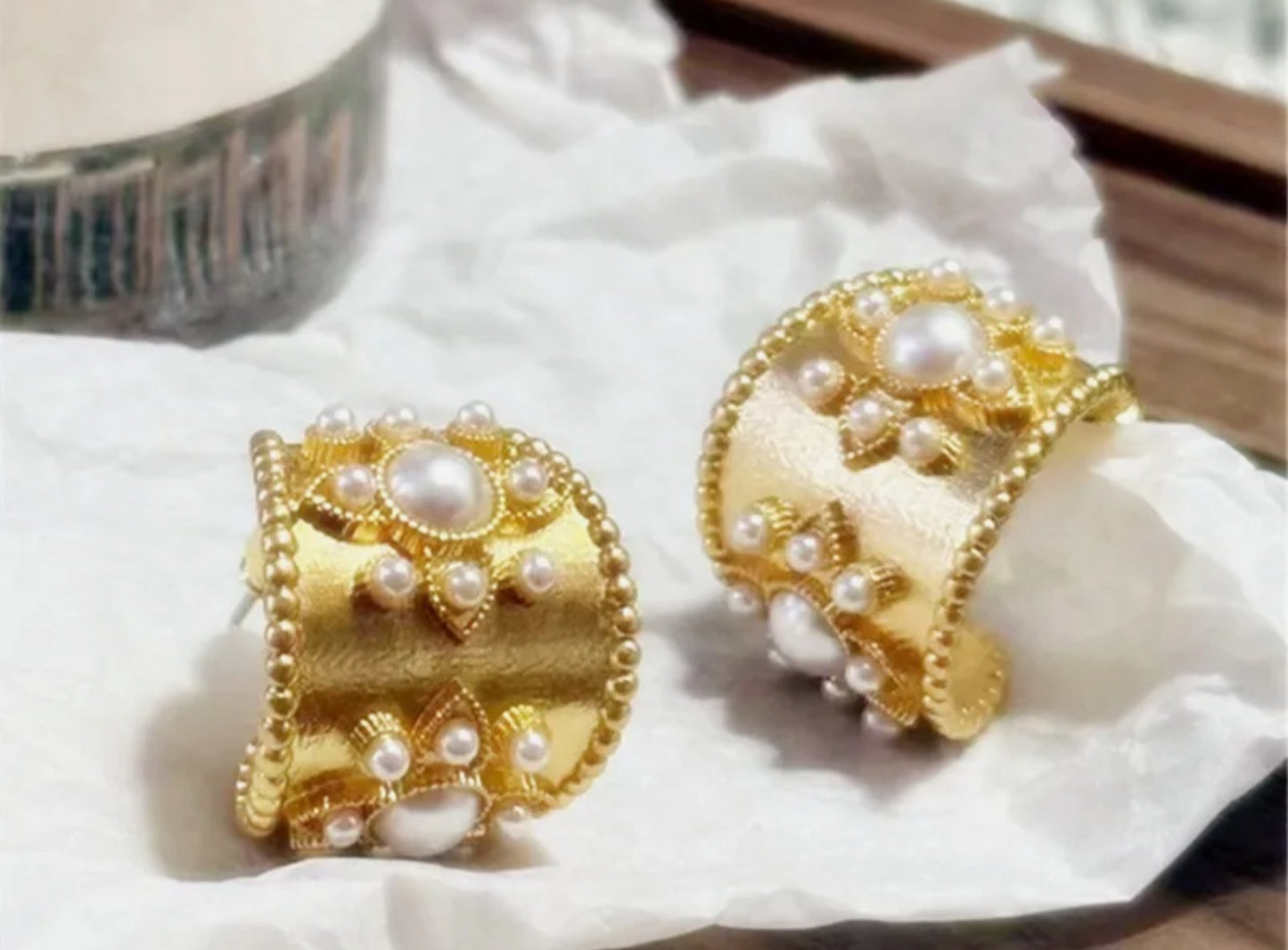 Glided Gold Hoops