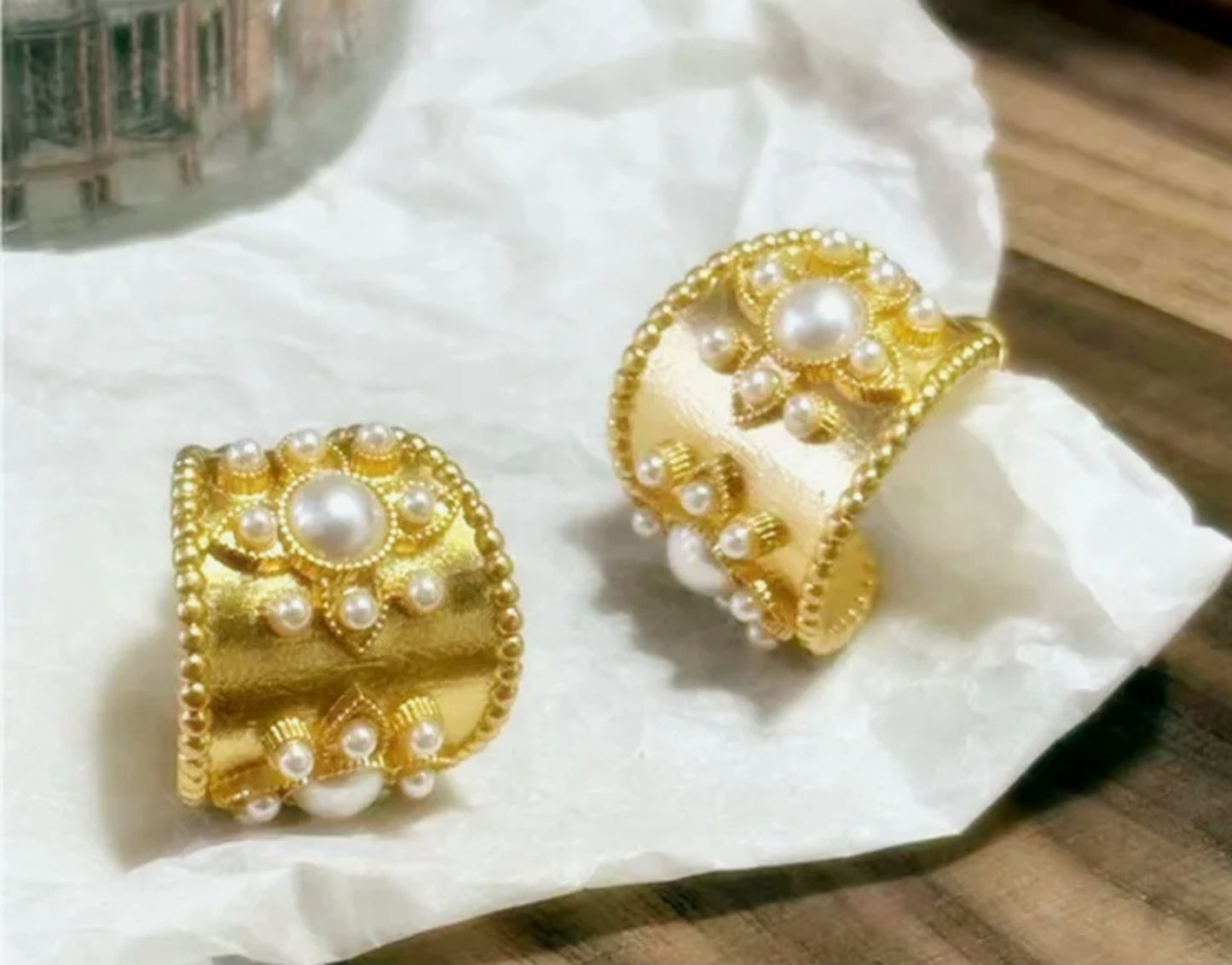 Glided Gold Hoops