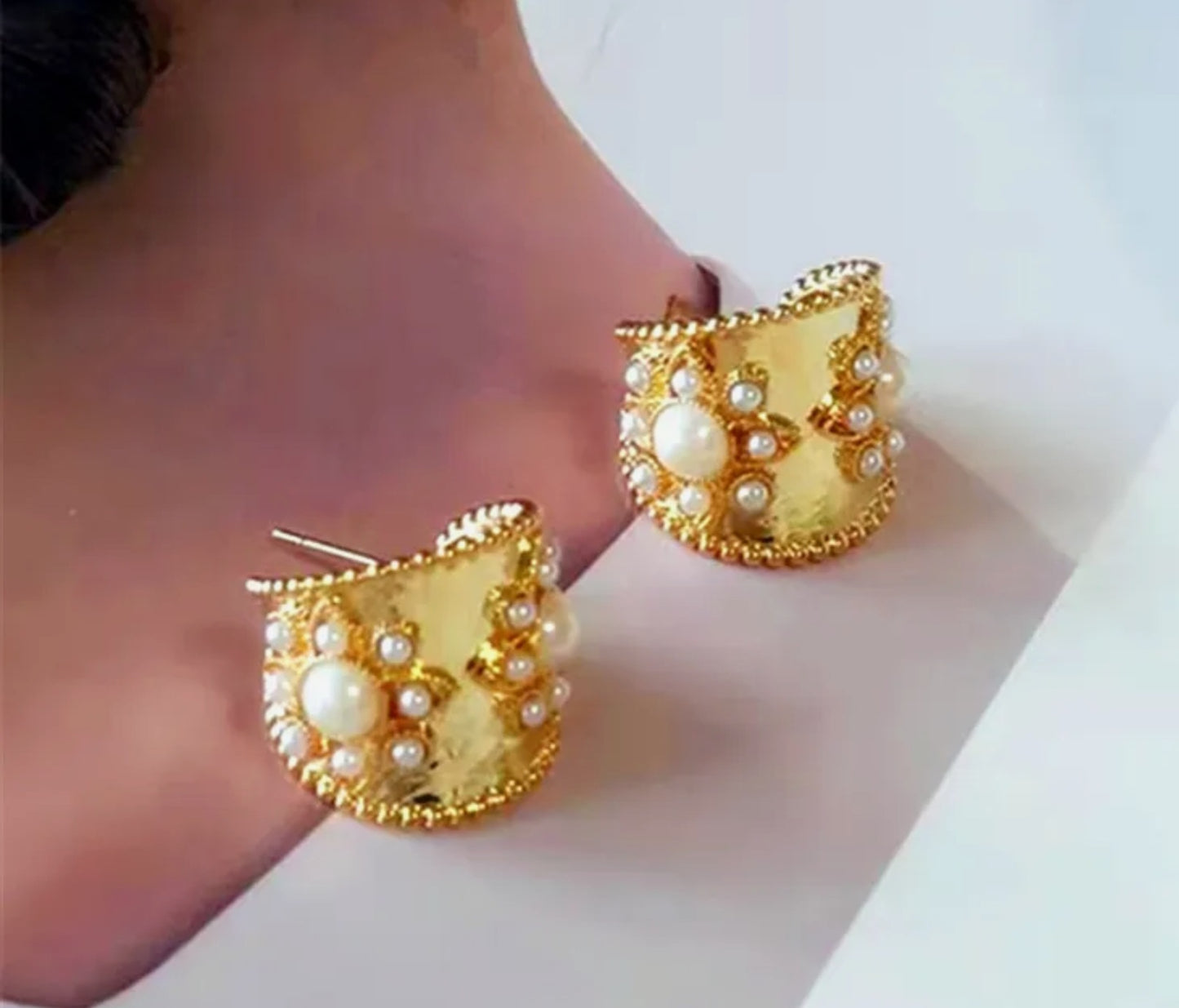 Glided Gold Hoops