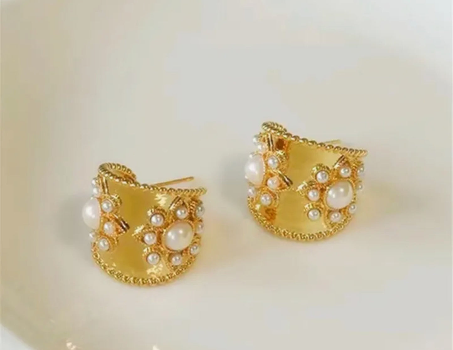 Glided Gold Hoops