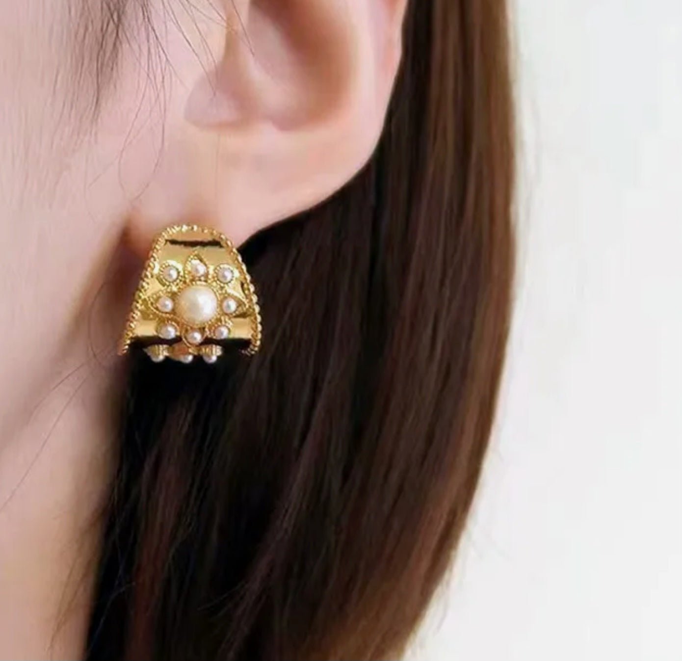 Glided Gold Hoops