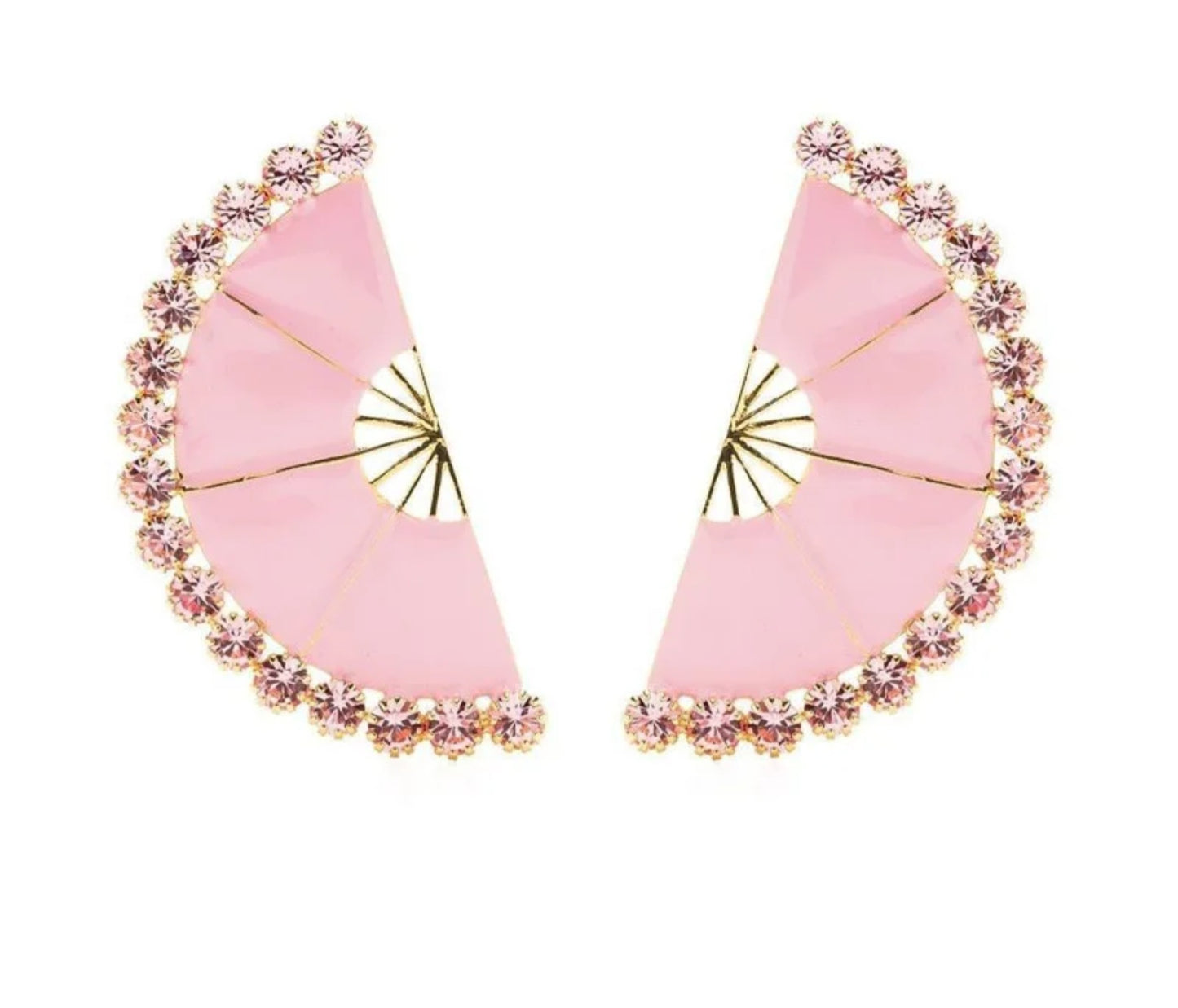 Blush Bloom Fan Earrings